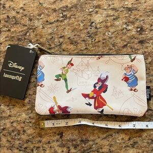 Loungefly Cream Pouch with Peter Pan Characters